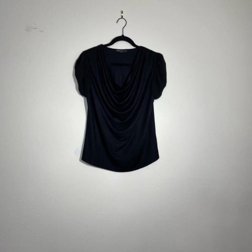 Generation Love Black Sheer Cap Sleeve Blouse